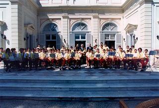 Giovani componenti il concerto bandistico "I ragazzi di Don Bosco" e successiva colazione