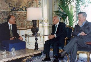 Incontro del Presidente della Repubblica Oscar Luigi Scalfaro con Carlos Federico Ruckauf, presidente del Senato della Repubblica Argentina