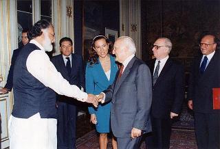 Incontro del Presidente della Repubblica Oscar Luigi Scalfaro con Sardar Asif Ahmed Ali, ministro degli esteri della Repubblica Islamica del Pakistan