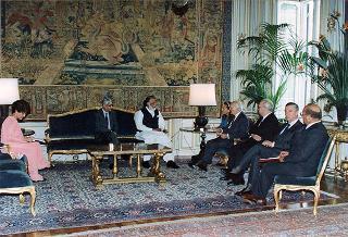 Incontro del Presidente della Repubblica Oscar Luigi Scalfaro con Sardar Asif Ahmed Ali, ministro degli esteri della Repubblica Islamica del Pakistan