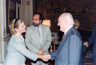 Incontro del Presidente della Repubblica Oscar Luigi Scalfaro con Giuseppe Giulietti e alcuni componenti il Comitato interparlamentare per la tutela e la libertà dell'informazione