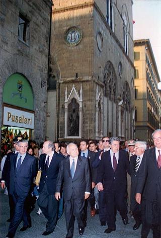 Visita del Presidente della Repubblica alla città di Pistoia e intervento a Montecatini al Raduno dell'Associazione Nazionale Combattenti e Reduci
