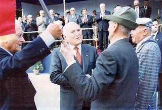 Visita del Presidente della Repubblica alla città di Pistoia e intervento a Montecatini al Raduno dell'Associazione Nazionale Combattenti e Reduci