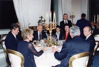 Visita di stato del Presidente della Repubblica d'Albania e della signora Berisha. Colloquio, pranzo nel Belvedere al Torrino e concerto eseguito da un gruppo di giovani artisti albanesi nella Sala degli Specchi