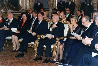 Visita di stato del Presidente della Repubblica d'Albania e della signora Berisha. Colloquio, pranzo nel Belvedere al Torrino e concerto eseguito da un gruppo di giovani artisti albanesi nella Sala degli Specchi