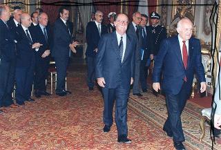 Gian Paolo Carrozza, presidente della Confederazione italiana dirigenti di azienda, con i dirigenti della CIDA per il 50° anniversario di fondazione