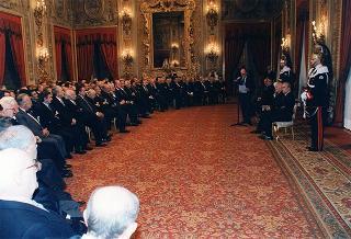 Gian Paolo Carrozza, presidente della Confederazione italiana dirigenti di azienda, con i dirigenti della CIDA per il 50° anniversario di fondazione