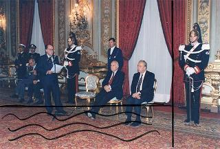 Gian Paolo Carrozza, presidente della Confederazione italiana dirigenti di azienda, con i dirigenti della CIDA per il 50° anniversario di fondazione