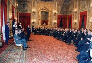 Gian Paolo Carrozza, presidente della Confederazione italiana dirigenti di azienda, con i dirigenti della CIDA per il 50° anniversario di fondazione