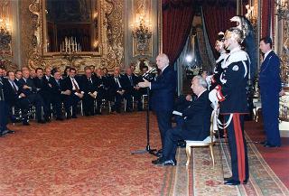 Gian Paolo Carrozza, presidente della Confederazione italiana dirigenti di azienda, con i dirigenti della CIDA per il 50° anniversario di fondazione