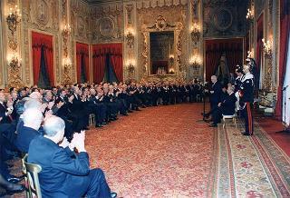 Gian Paolo Carrozza, presidente della Confederazione italiana dirigenti di azienda, con i dirigenti della CIDA per il 50° anniversario di fondazione