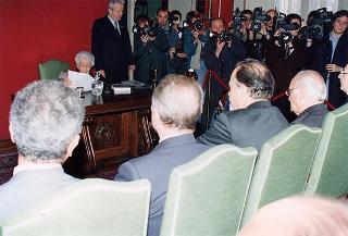 Intervento del Presidente della Repubblica alla Mostra storico-documentaristica dell'Istituto della Enciclopedia Italiana, nel 70° anniversario della fondazione nella sede di Palazzo Canonici Mattei (Roma)