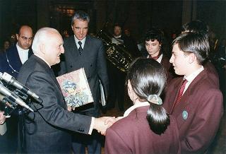 Delegazione della Filarmonica Sestrese, in occasione del 150° anniversario di fondazione