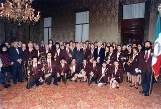 Delegazione della Filarmonica Sestrese, in occasione del 150° anniversario di fondazione
