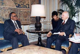 Incontro del Presidente della Repubblica Oscar Luigi Scalfaro con Salim Ahmed Salim, Segretario generale dell'Organizzazione dell'Unità Africana