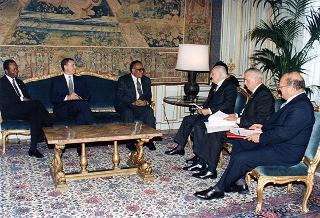 Incontro del Presidente della Repubblica Oscar Luigi Scalfaro con Salim Ahmed Salim, Segretario generale dell'Organizzazione dell'Unità Africana