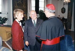 Visita del Presidente della Repubblica Oscar Luigi Scalfaro alla città di Firenze: incontro con Sua Eccellenza Rev.ma il cardinale Silvano Piovanelli