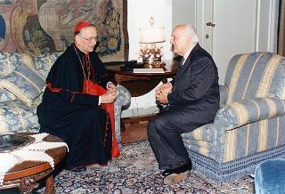 Visita del Presidente della Repubblica Oscar Luigi Scalfaro alla città di Firenze: incontro con Sua Eccellenza Rev.ma il cardinale Silvano Piovanelli