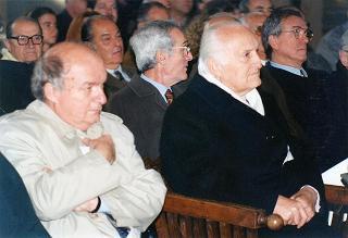 Visita del Presidente della Repubblica Oscar Luigi Scalfaro alla città di Firenze: incontro nel Salone dei Cinquecento di Palazzo Vecchio con gli amministratori comunali e gli esponenti degli organismi che collaborano al recupero storico-artistico della città