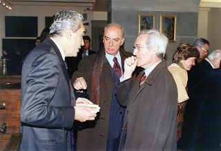 Visita del Presidente della Repubblica Oscar Luigi Scalfaro alla città di Firenze: visita  al Museo Opificio delle pietre dure