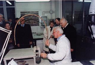 Visita del Presidente della Repubblica Oscar Luigi Scalfaro alla città di Firenze: visita  al Museo Opificio delle pietre dure