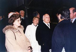 Visita del Presidente della Repubblica Oscar Luigi Scalfaro alla città di Firenze: visita ai lavori di restauro della Chiesa di S. Maria del Fiore e degli affreschi della Cupola del Brunelleschi