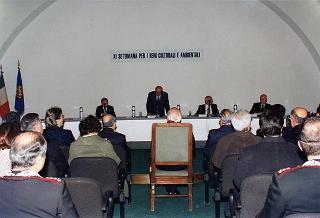Intervento del Presidente della Repubblica all'inaugurazione dell'XI edizione della "Settimana per i beni culturali e ambientali" al Complesso monumentale del S. Michele a Roma