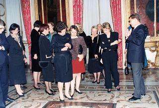 Incontro del Presidente della Repubblica Oscar Luigi Scalfaro con il Presidente della Repubblica di Bulgaria Jelev e signora Jelev. Successivo pranzo nel Belvedere al Torrino, al termine concerto eseguito dal Quartetto Santa Cecilia nella Sala degli specchi