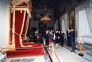 Incontro del Presidente della Repubblica Oscar Luigi Scalfaro con il Presidente della Repubblica di Bulgaria Jelev e signora Jelev. Successivo pranzo nel Belvedere al Torrino, al termine concerto eseguito dal Quartetto Santa Cecilia nella Sala degli specchi