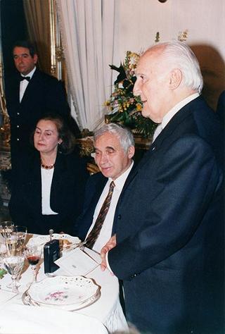 Incontro del Presidente della Repubblica Oscar Luigi Scalfaro con il Presidente della Repubblica di Bulgaria Jelev e signora Jelev. Successivo pranzo nel Belvedere al Torrino, al termine concerto eseguito dal Quartetto Santa Cecilia nella Sala degli specchi