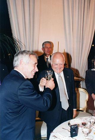 Incontro del Presidente della Repubblica Oscar Luigi Scalfaro con il Presidente della Repubblica di Bulgaria Jelev e signora Jelev. Successivo pranzo nel Belvedere al Torrino, al termine concerto eseguito dal Quartetto Santa Cecilia nella Sala degli specchi