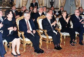 Incontro del Presidente della Repubblica Oscar Luigi Scalfaro con il Presidente della Repubblica di Bulgaria Jelev e signora Jelev. Successivo pranzo nel Belvedere al Torrino, al termine concerto eseguito dal Quartetto Santa Cecilia nella Sala degli specchi