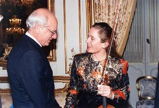 Incontro del Presidente della Repubblica Oscar Luigi Scalfaro con il Presidente della Repubblica di Bulgaria Jelev e signora Jelev. Successivo pranzo nel Belvedere al Torrino, al termine concerto eseguito dal Quartetto Santa Cecilia nella Sala degli specchi