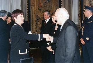 Incontro del Presidente della Repubblica Oscar Luigi Scalfaro con il Presidente della Repubblica di Bulgaria Jelev e signora Jelev. Successivo pranzo nel Belvedere al Torrino, al termine concerto eseguito dal Quartetto Santa Cecilia nella Sala degli specchi