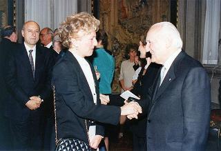 Incontro del Presidente della Repubblica Oscar Luigi Scalfaro con il Presidente della Repubblica di Bulgaria Jelev e signora Jelev. Successivo pranzo nel Belvedere al Torrino, al termine concerto eseguito dal Quartetto Santa Cecilia nella Sala degli specchi
