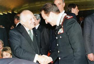 Intervento del Presidente della Repubblica all'esibizione delle Bande musicali della Polizia di Stato, dell'Arma dei Carabinieri e della Guardia di Finanza, nell'ambito dell'iniziativa benefica denominata "Telethon" presso l' Auditorium di Santa Cecilia a Roma