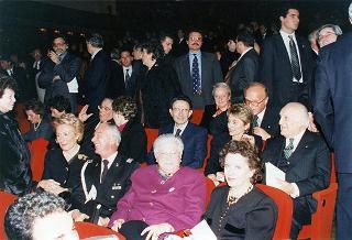 Intervento del Presidente della Repubblica all'esibizione delle Bande musicali della Polizia di Stato, dell'Arma dei Carabinieri e della Guardia di Finanza, nell'ambito dell'iniziativa benefica denominata "Telethon" presso l' Auditorium di Santa Cecilia a Roma