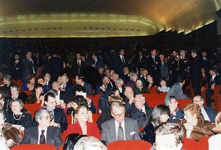 Intervento del Presidente della Repubblica all'esibizione delle Bande musicali della Polizia di Stato, dell'Arma dei Carabinieri e della Guardia di Finanza, nell'ambito dell'iniziativa benefica denominata "Telethon" presso l' Auditorium di Santa Cecilia a Roma