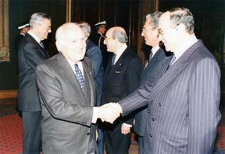Giovanni Rinaldo Coronas, ministro dell'interno, con i prefetti della Repubblica Italiana