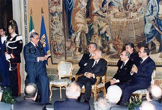 Giovanni Rinaldo Coronas, ministro dell'interno, con i prefetti della Repubblica Italiana