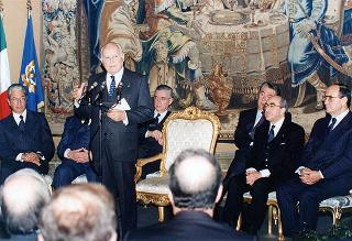 Giovanni Rinaldo Coronas, ministro dell'interno, con i prefetti della Repubblica Italiana