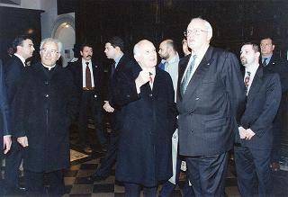 Intervento del Presidente della Repubblica, unitamente con il Presidente tedesco Herzog, alla cerimonia inaugurale della Mostra storico-documentaria "Federico II e l'Italia: percorsi, luoghi, segni e strumenti" nella Chiesa di S. Marco e Palazzo Venezia a Roma