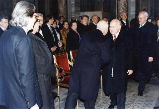 Intervento del Presidente della Repubblica, unitamente con il Presidente tedesco Herzog, alla cerimonia inaugurale della Mostra storico-documentaria "Federico II e l'Italia: percorsi, luoghi, segni e strumenti" nella Chiesa di S. Marco e Palazzo Venezia a Roma