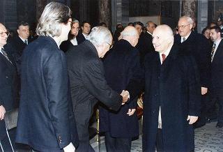 Intervento del Presidente della Repubblica, unitamente con il Presidente tedesco Herzog, alla cerimonia inaugurale della Mostra storico-documentaria "Federico II e l'Italia: percorsi, luoghi, segni e strumenti" nella Chiesa di S. Marco e Palazzo Venezia a Roma