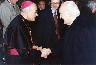 Intervento del Presidente della Repubblica, unitamente con il Presidente tedesco Herzog, alla cerimonia inaugurale della Mostra storico-documentaria "Federico II e l'Italia: percorsi, luoghi, segni e strumenti" nella Chiesa di S. Marco e Palazzo Venezia a Roma