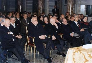 Intervento del Presidente della Repubblica, unitamente con il Presidente tedesco Herzog, alla cerimonia inaugurale della Mostra storico-documentaria "Federico II e l'Italia: percorsi, luoghi, segni e strumenti" nella Chiesa di S. Marco e Palazzo Venezia a Roma