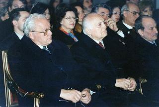 Intervento del Presidente della Repubblica, unitamente con il Presidente tedesco Herzog, alla cerimonia inaugurale della Mostra storico-documentaria "Federico II e l'Italia: percorsi, luoghi, segni e strumenti" nella Chiesa di S. Marco e Palazzo Venezia a Roma