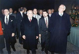 Intervento del Presidente della Repubblica, unitamente con il Presidente tedesco Herzog, alla cerimonia inaugurale della Mostra storico-documentaria "Federico II e l'Italia: percorsi, luoghi, segni e strumenti" nella Chiesa di S. Marco e Palazzo Venezia a Roma