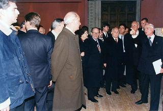 Intervento del Presidente della Repubblica, unitamente con il Presidente tedesco Herzog, alla cerimonia inaugurale della Mostra storico-documentaria "Federico II e l'Italia: percorsi, luoghi, segni e strumenti" nella Chiesa di S. Marco e Palazzo Venezia a Roma