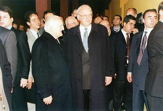 Intervento del Presidente della Repubblica, unitamente con il Presidente tedesco Herzog, alla cerimonia inaugurale della Mostra storico-documentaria "Federico II e l'Italia: percorsi, luoghi, segni e strumenti" nella Chiesa di S. Marco e Palazzo Venezia a Roma